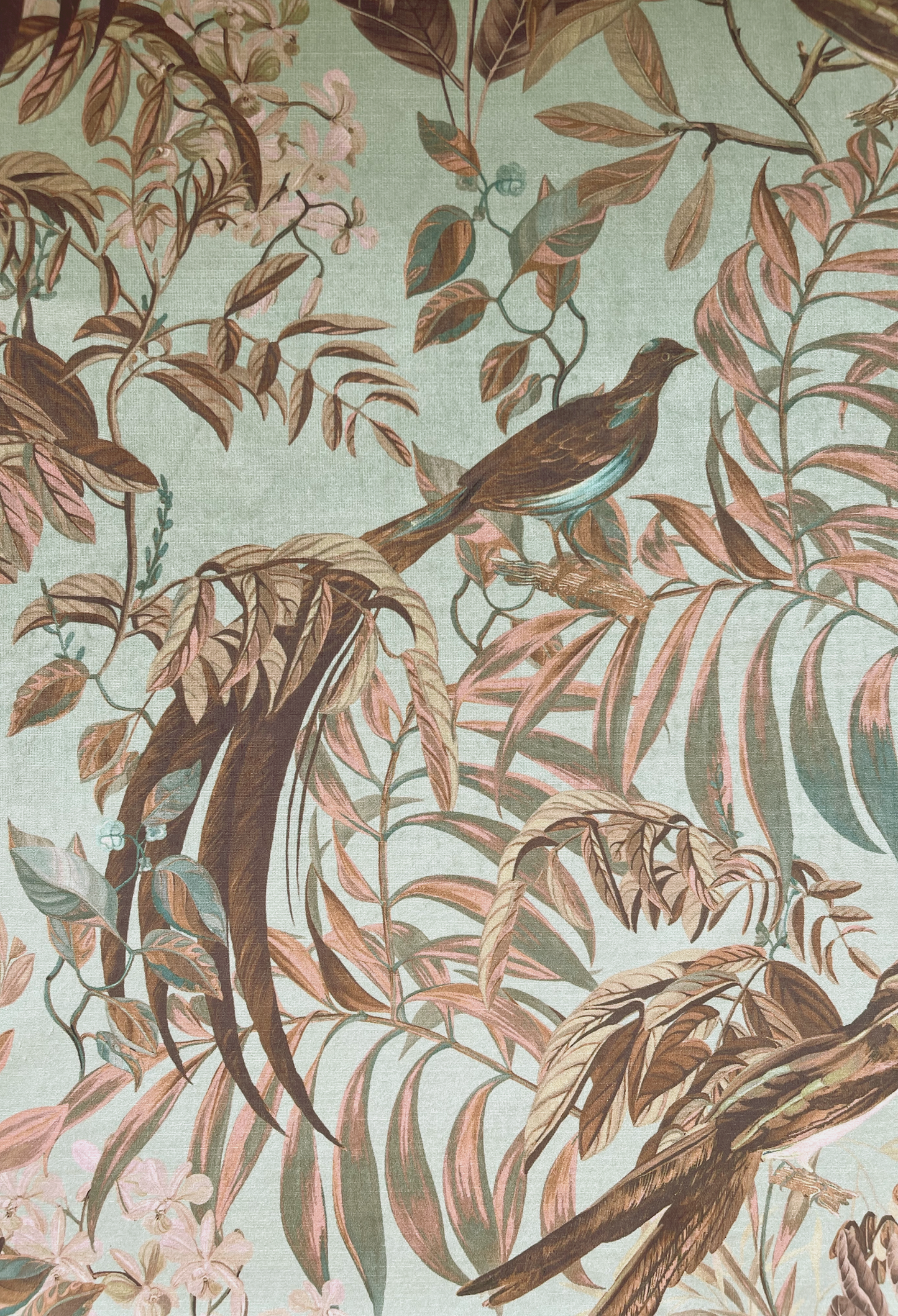 Resplendent Woods Velvet Fabric - Teal