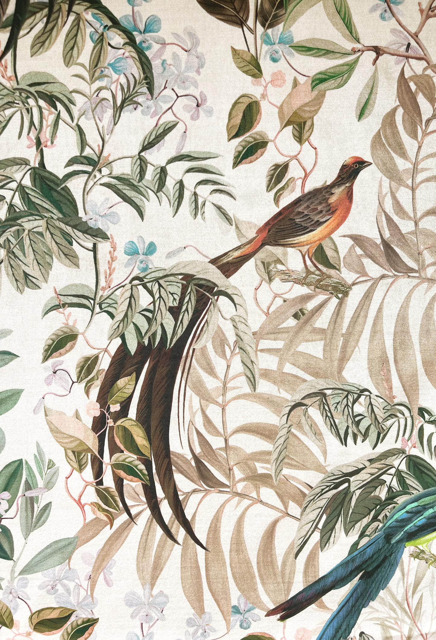 Resplendent Woods Velvet Fabric - Shaded White