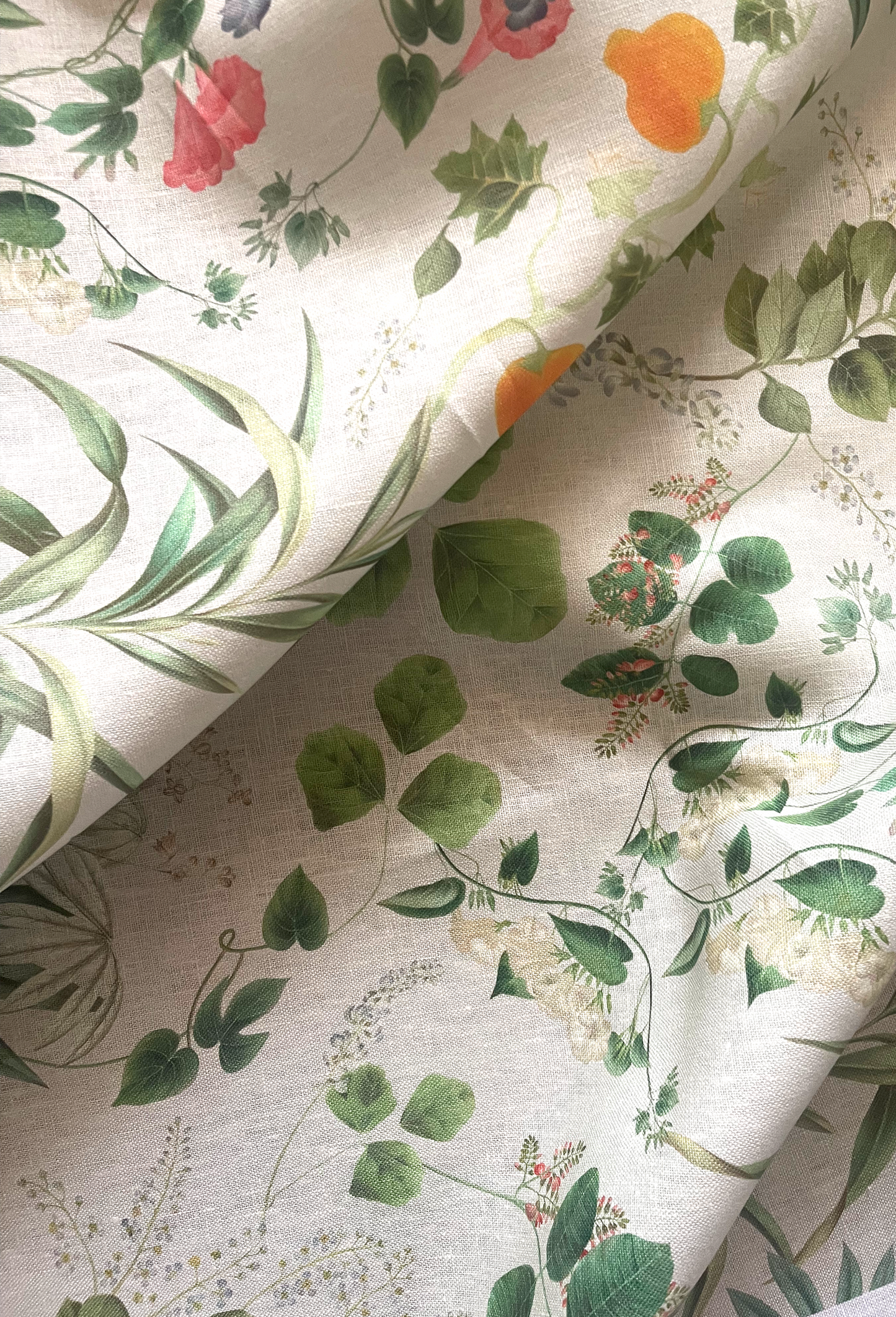 Little Eden Linen Fabric - Meadow
