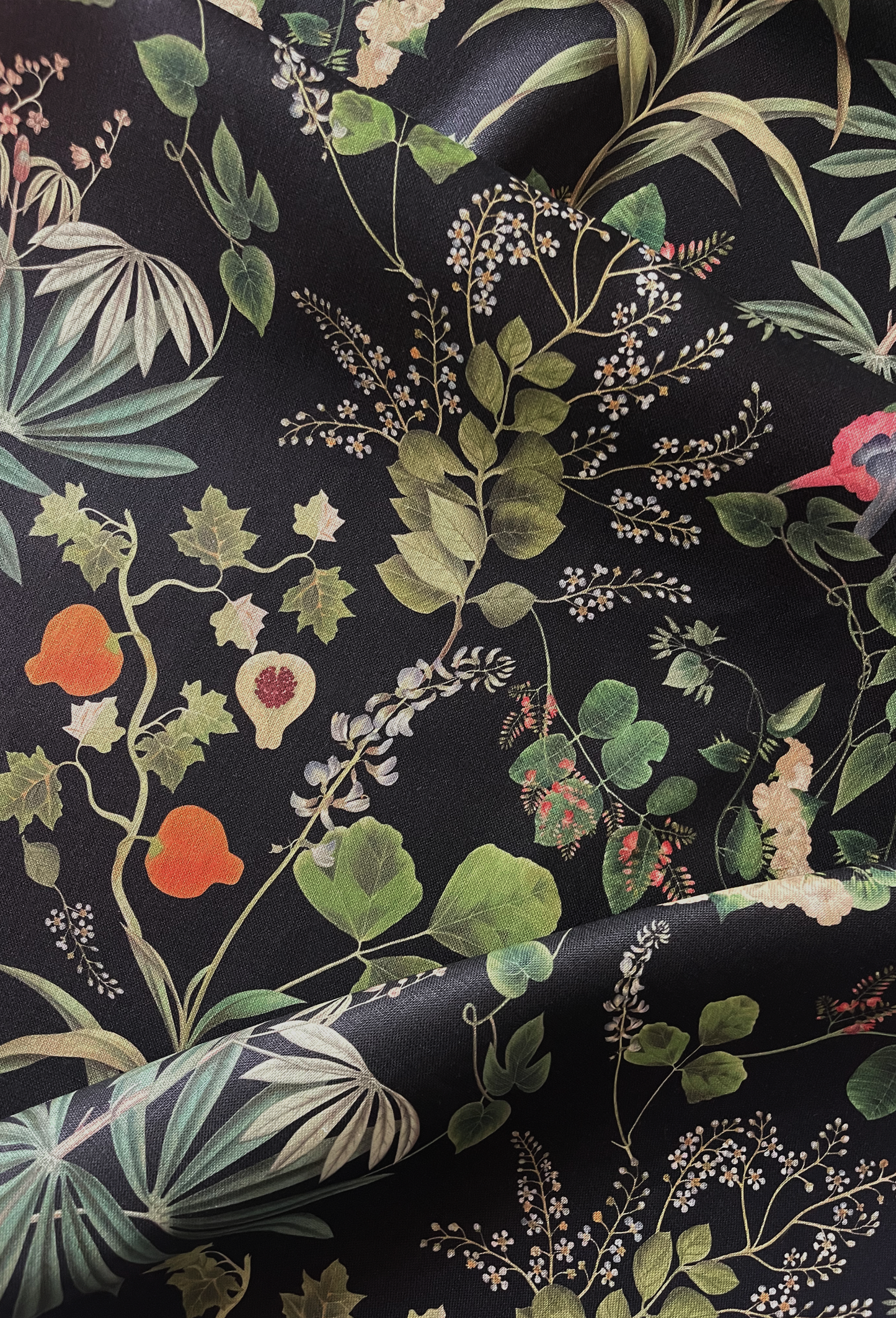 Little Eden Linen Fabric - Night