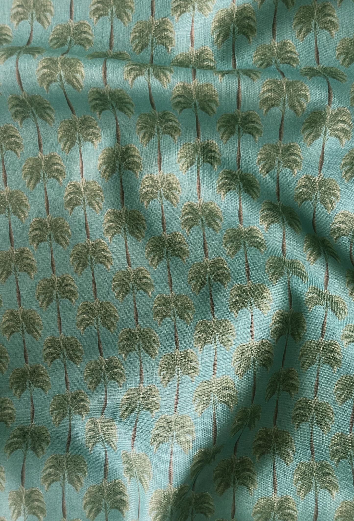 Little Palma Linen Fabric - Bay