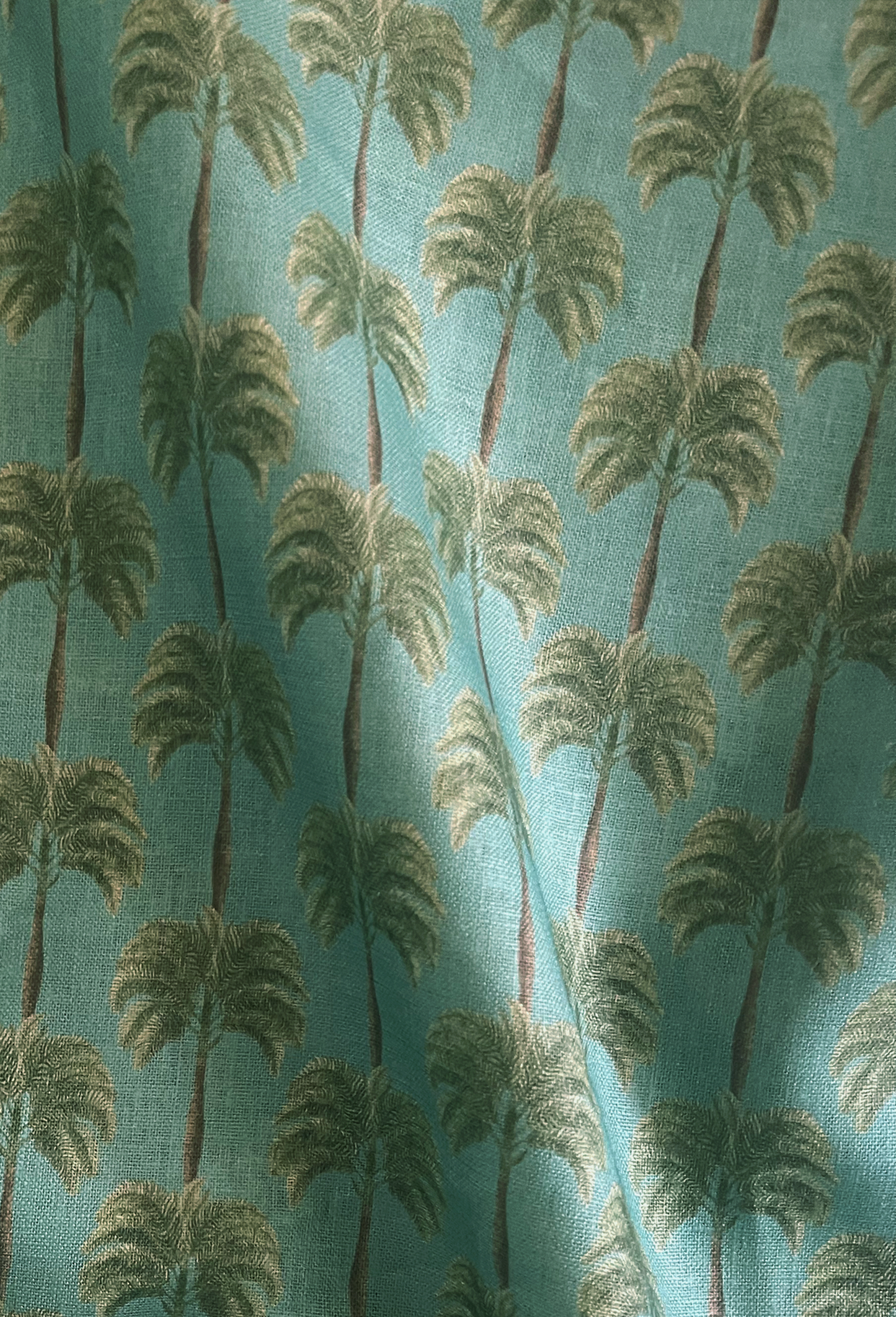 Little Palma Linen Fabric - Bay