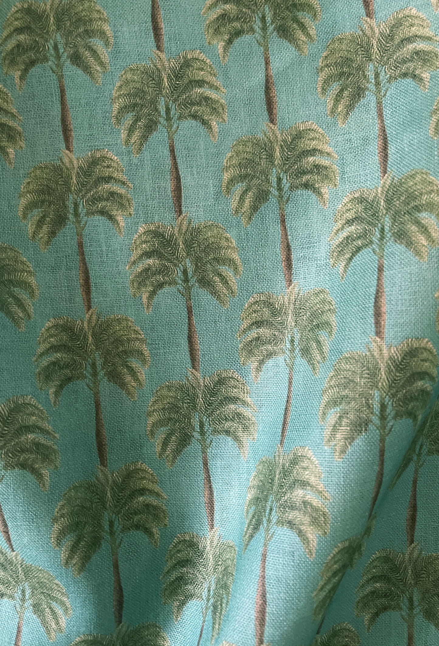 Little Palma Linen Fabric - Bay