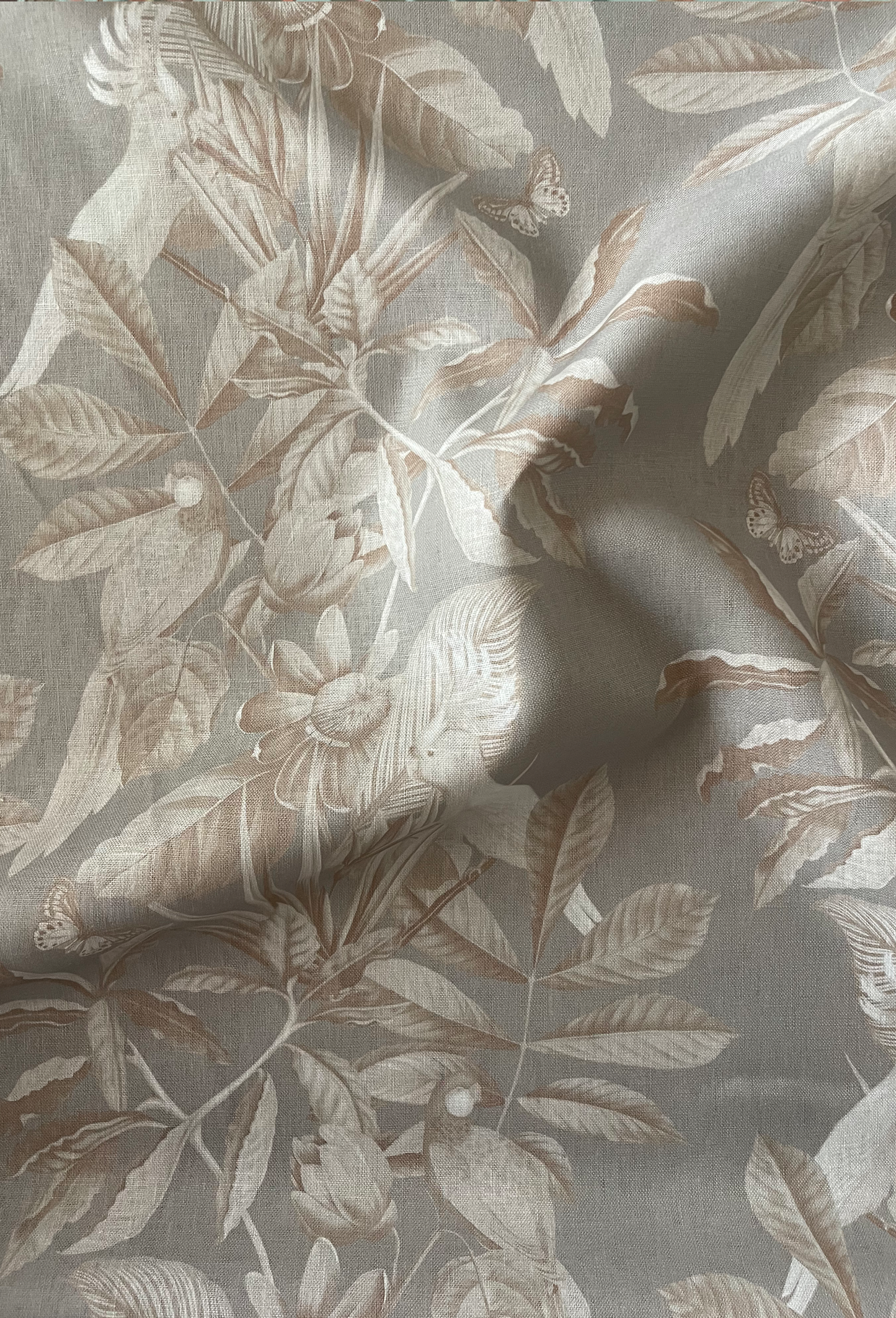 Passiflora Linen Fabric - Ammonite