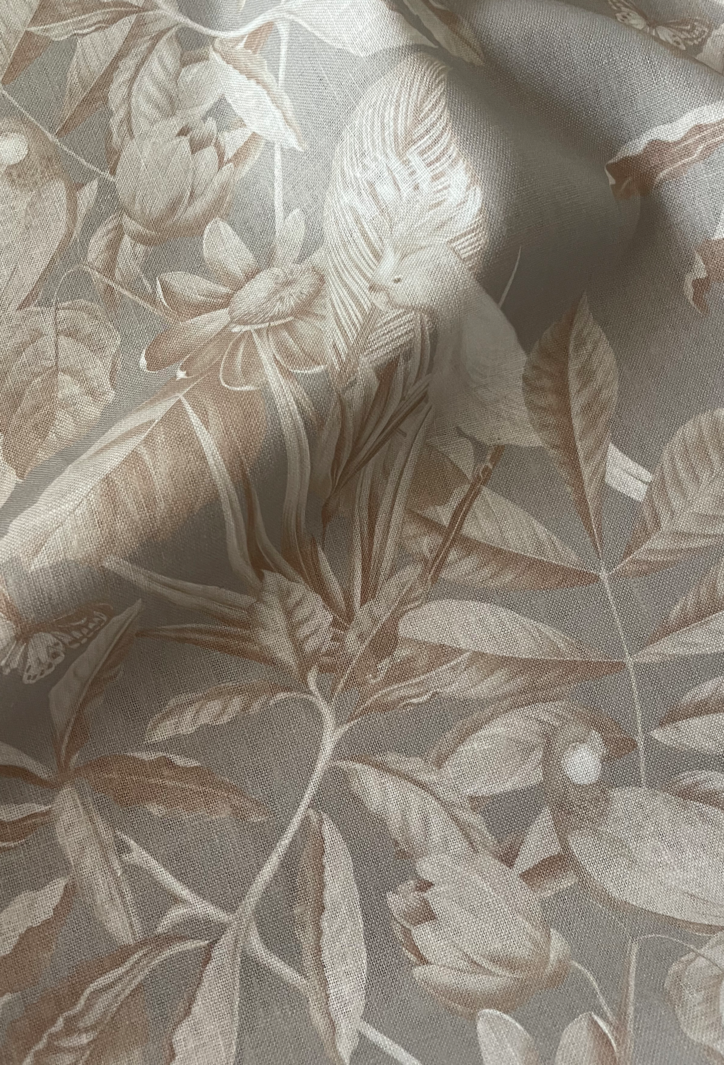 Passiflora Linen Fabric - Ammonite