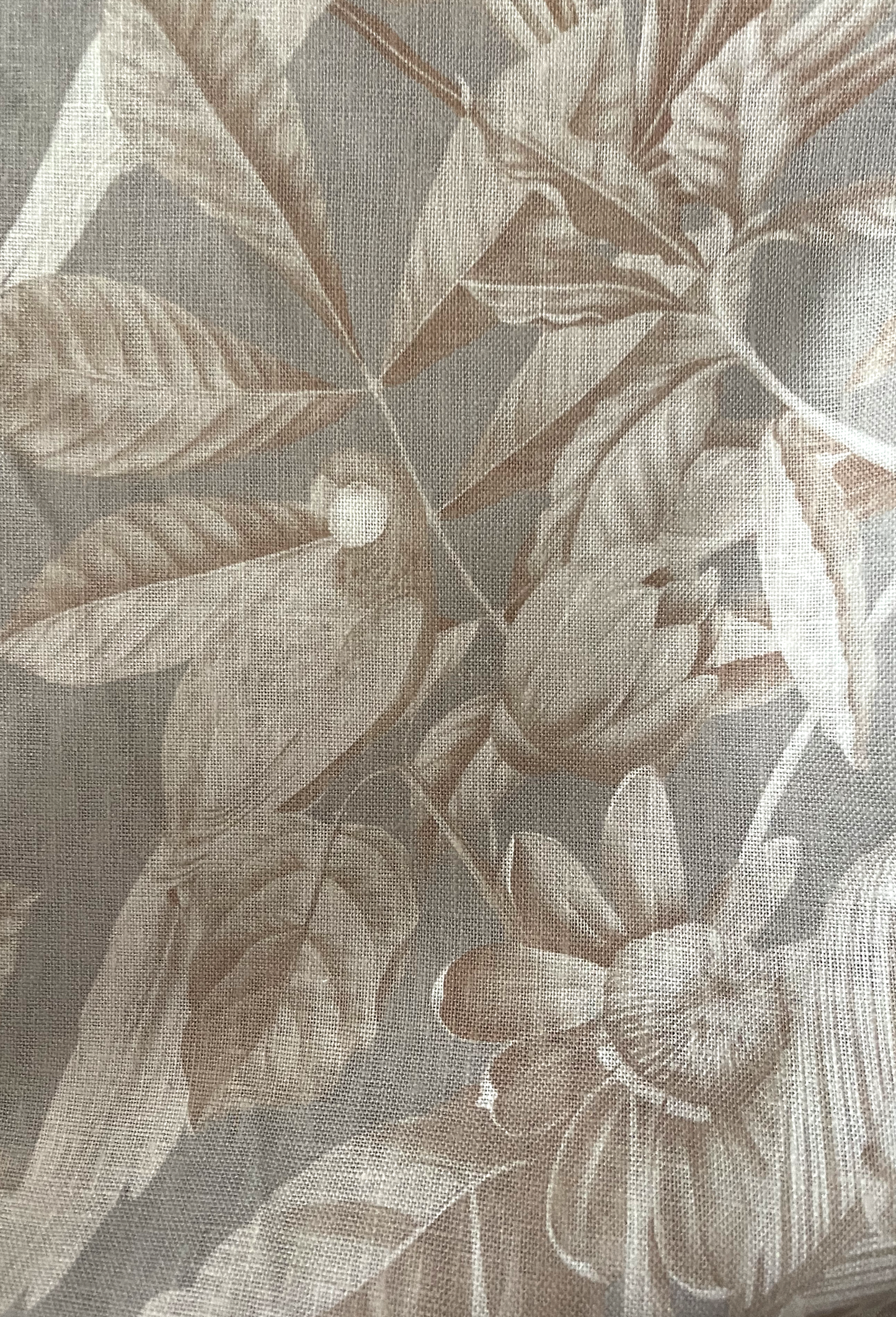 Passiflora Linen Fabric - Ammonite