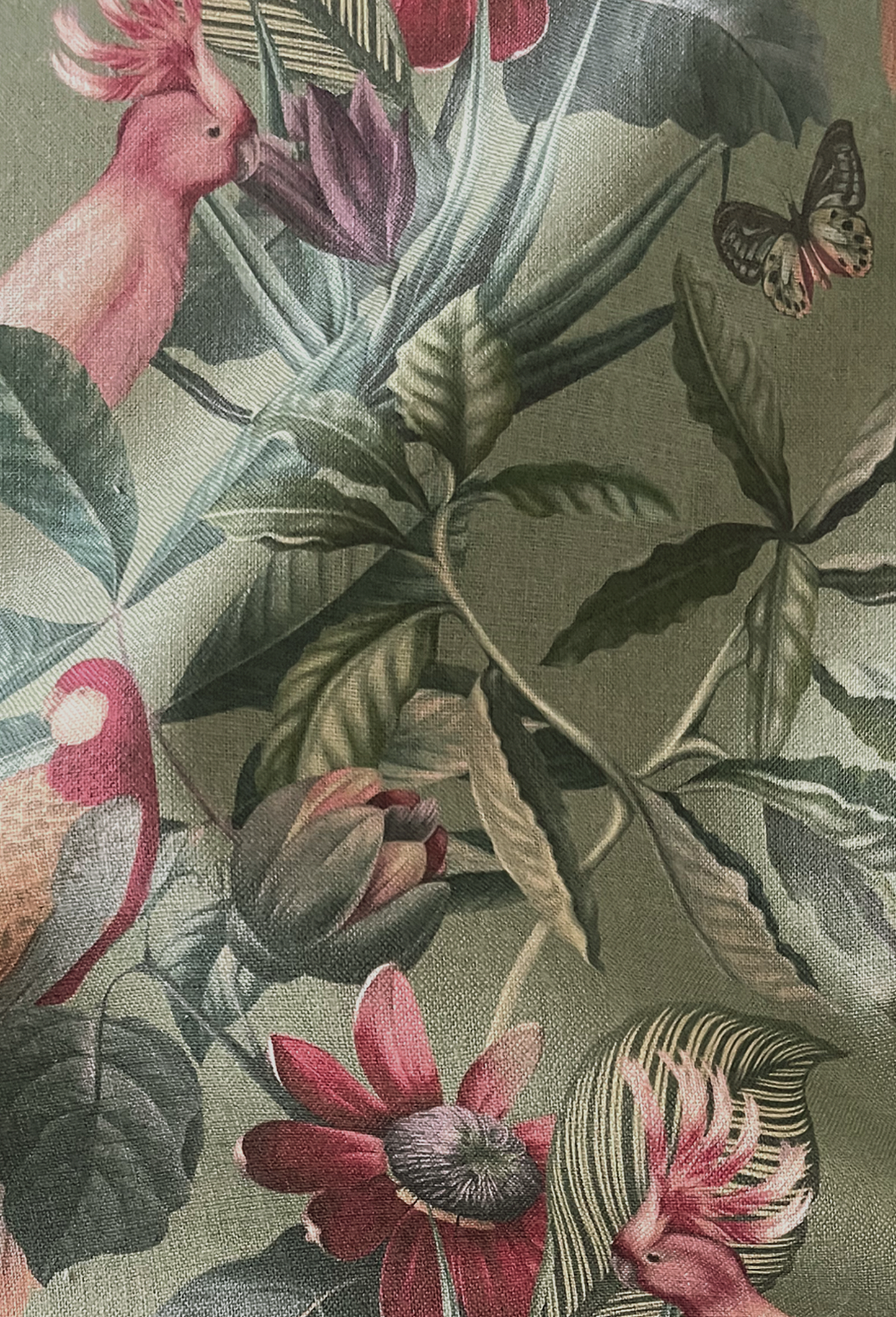 Passiflora Linen  Fabric - Sage