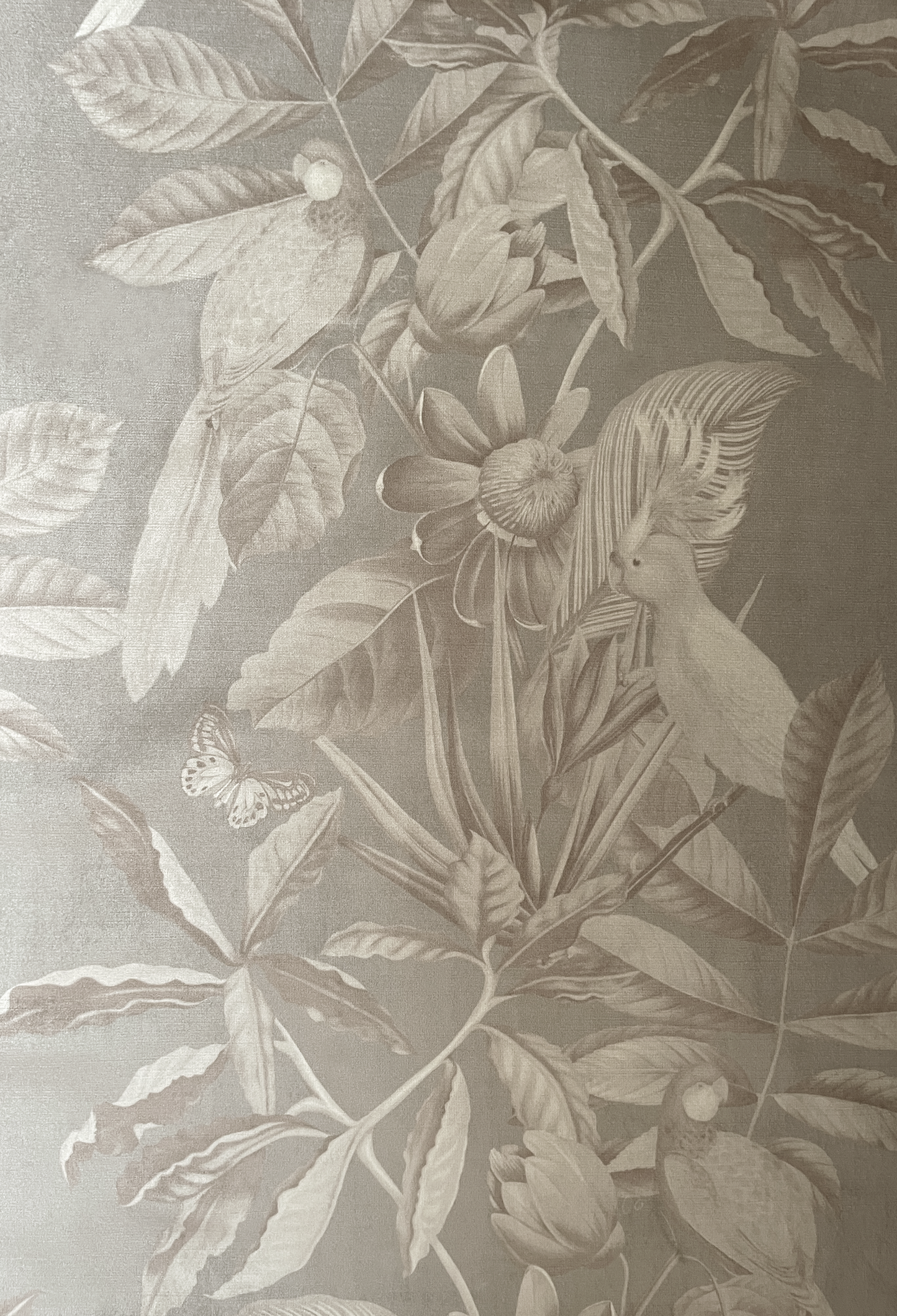 Passiflora Velvet Fabric - Ammonite