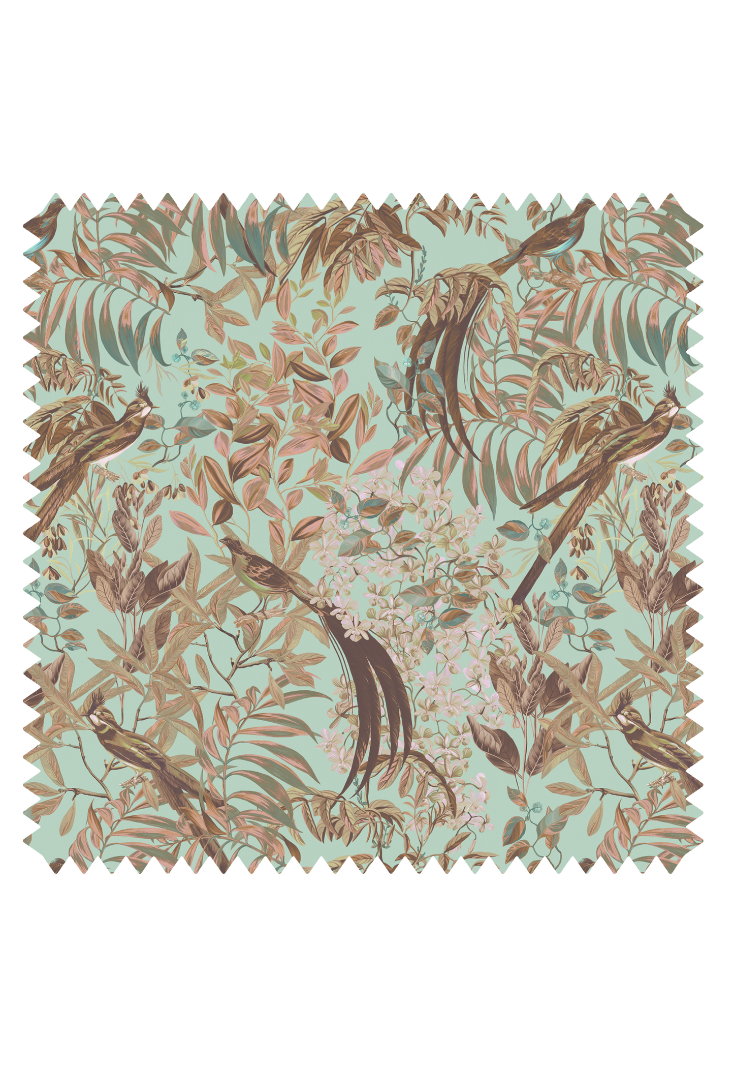 Resplendent Woods Linen Fabric - Teal