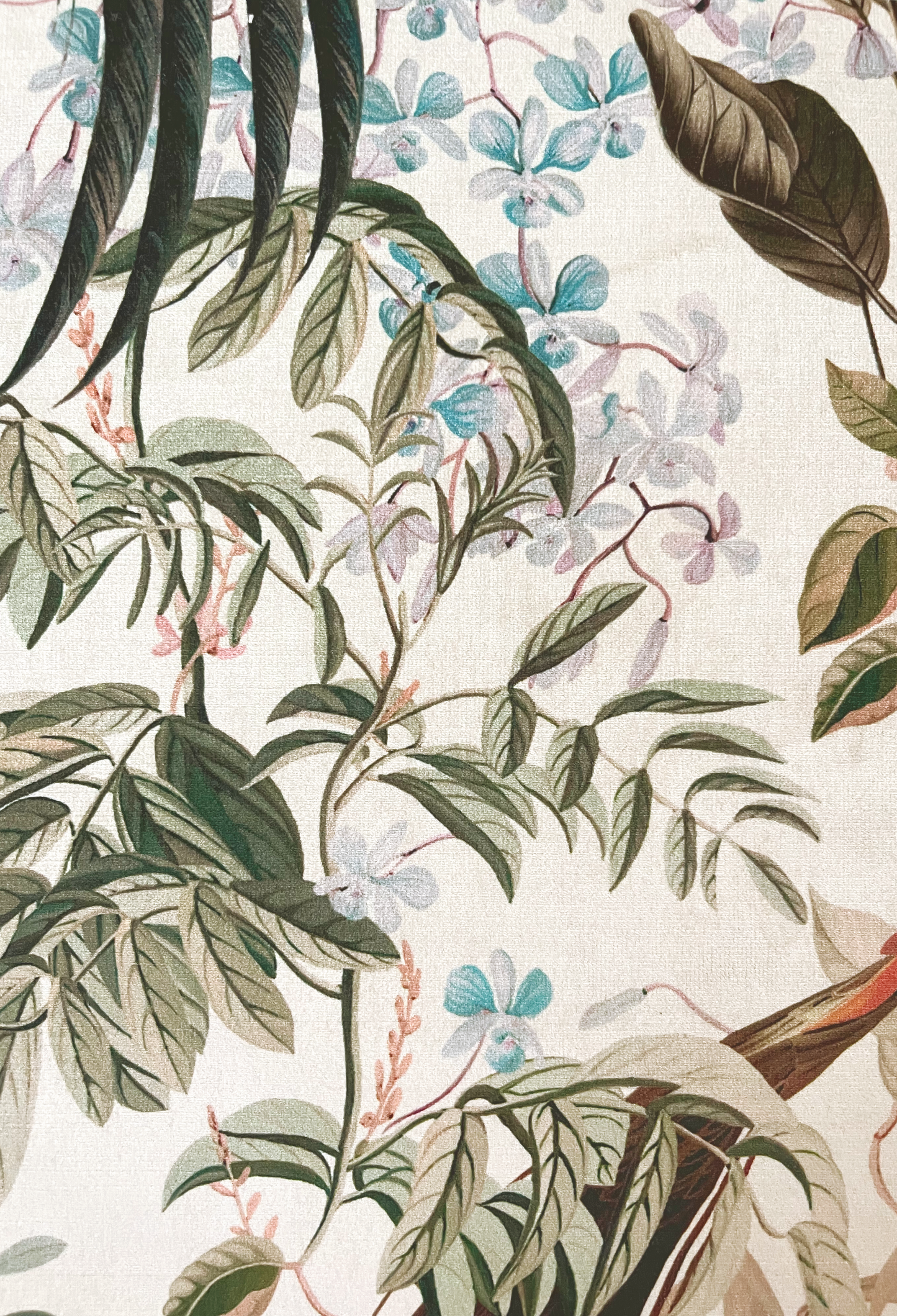 Resplendent Woods Velvet Fabric - Shaded White