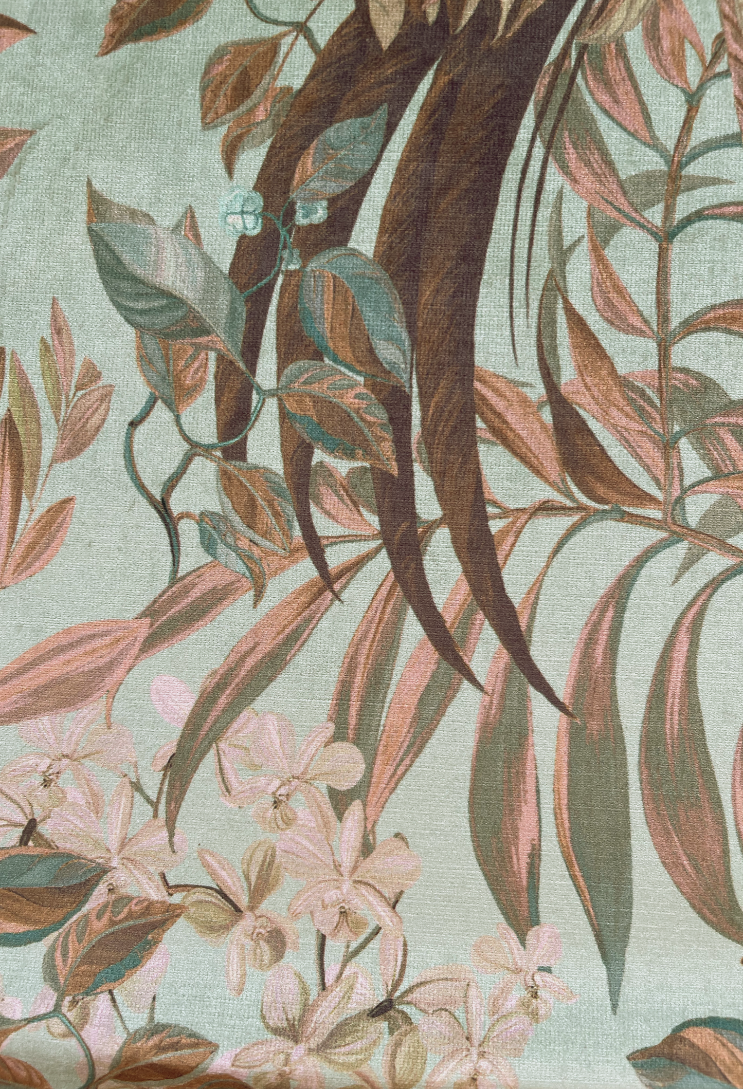 Resplendent Woods Velvet Fabric - Teal