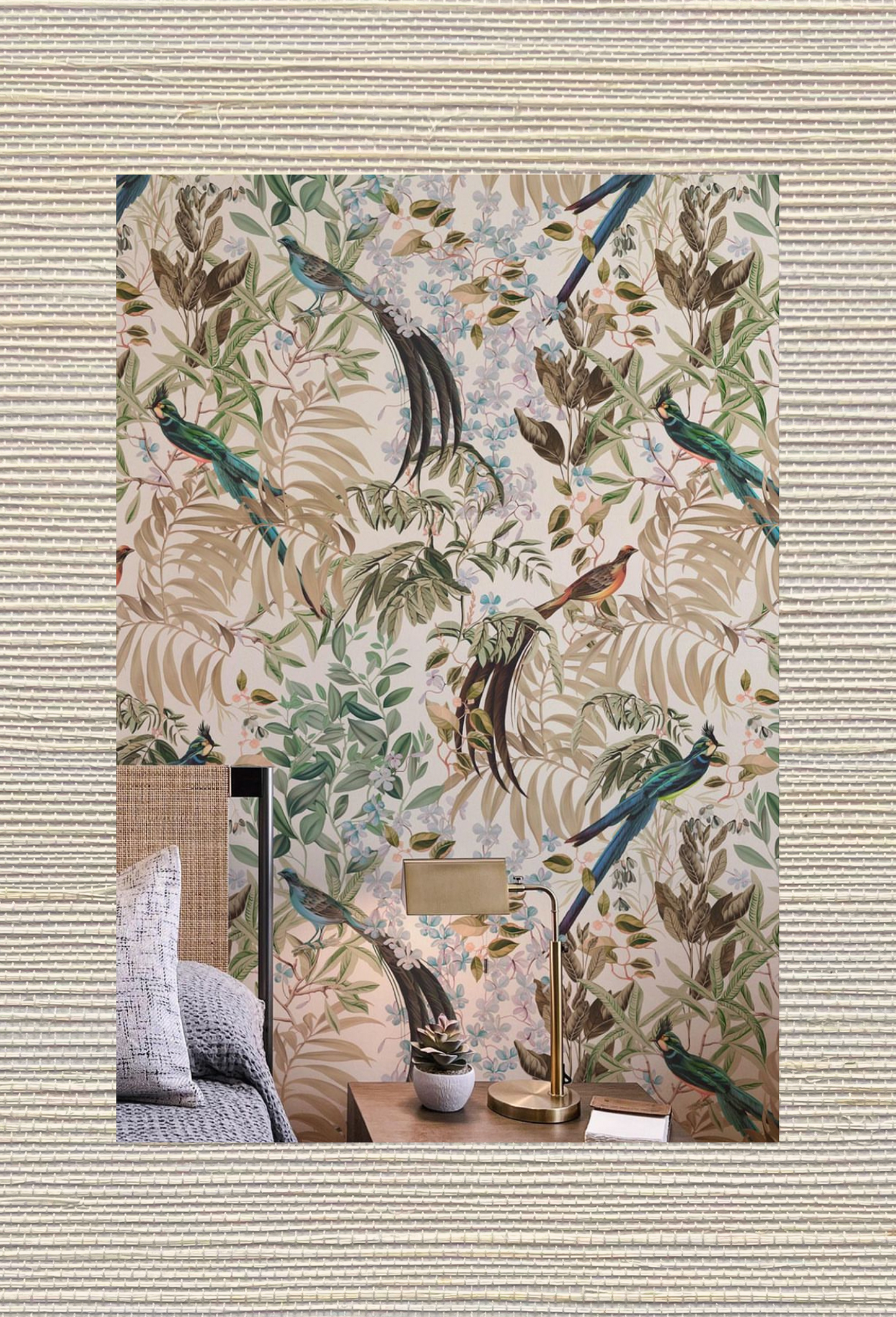 Grasscloth Wallpaper - Complex White