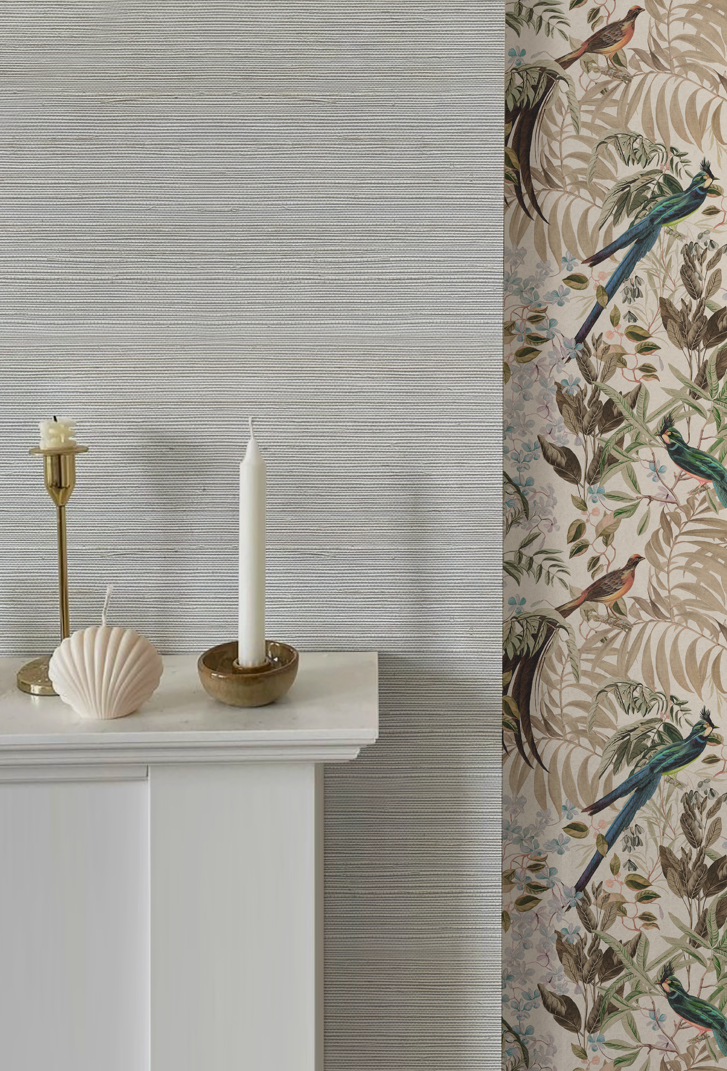 Grasscloth Wallpaper - French Grey