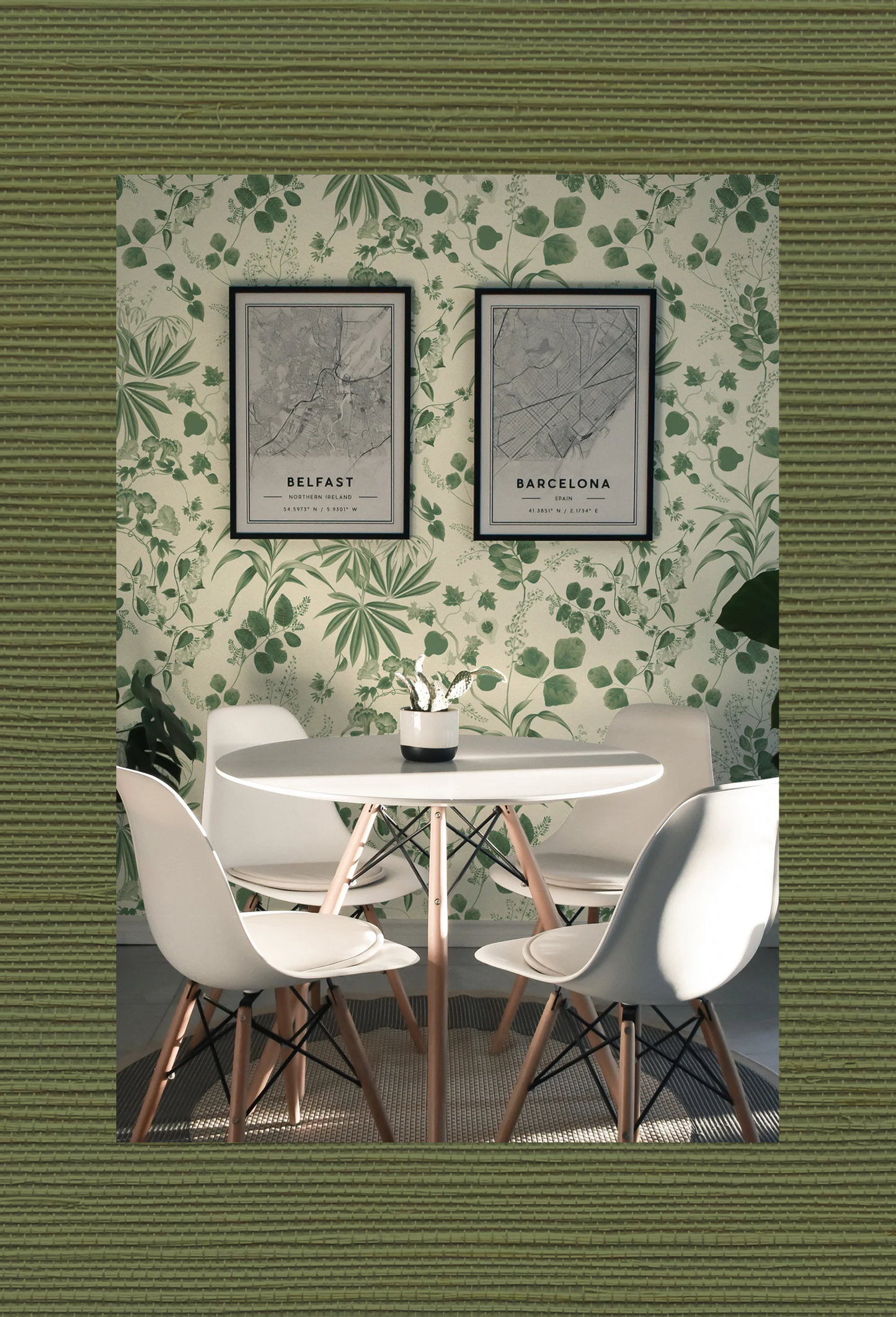 Grasscloth Wallpaper - Treetop Green