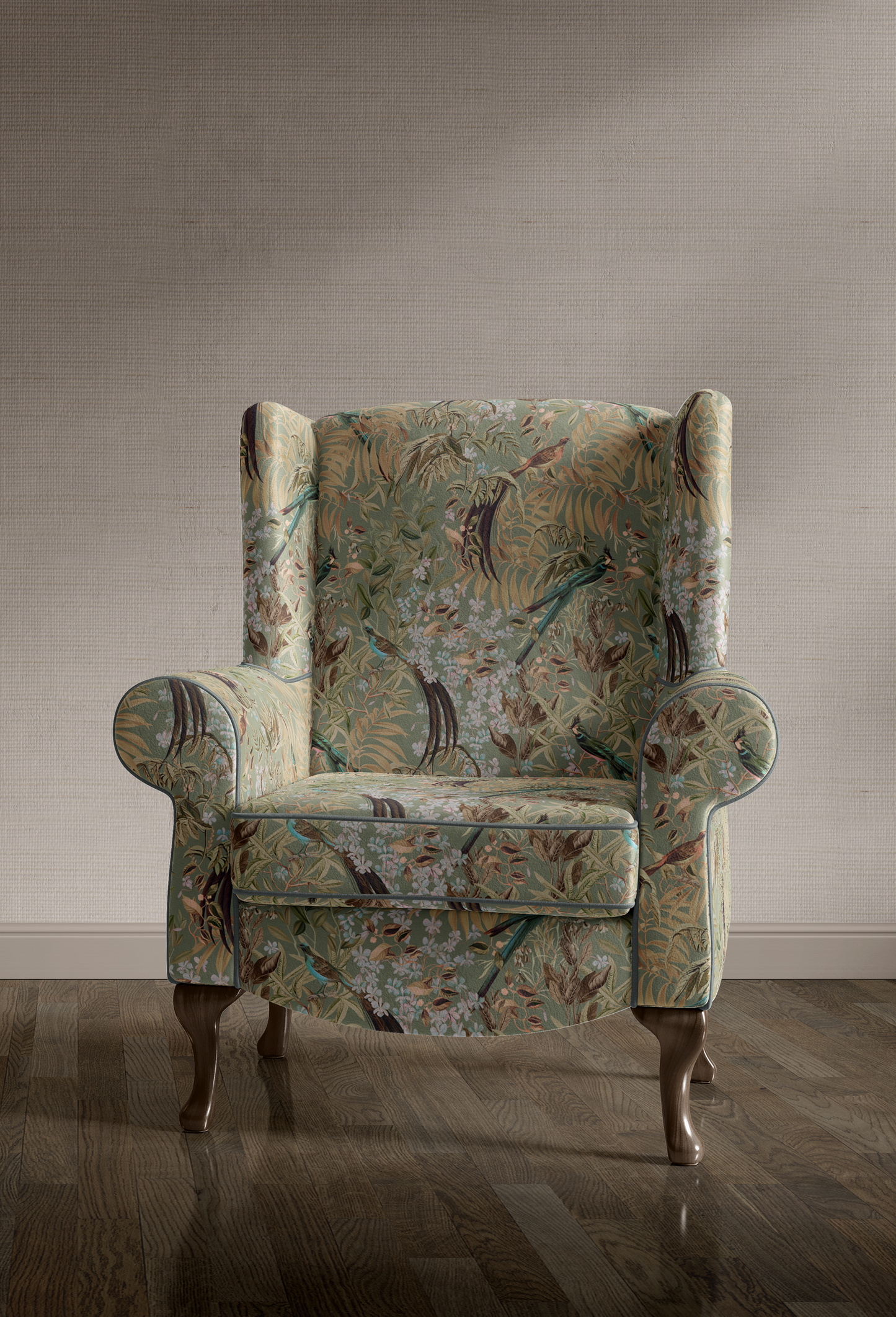 Resplendent Woods Velvet Fabric - Willow