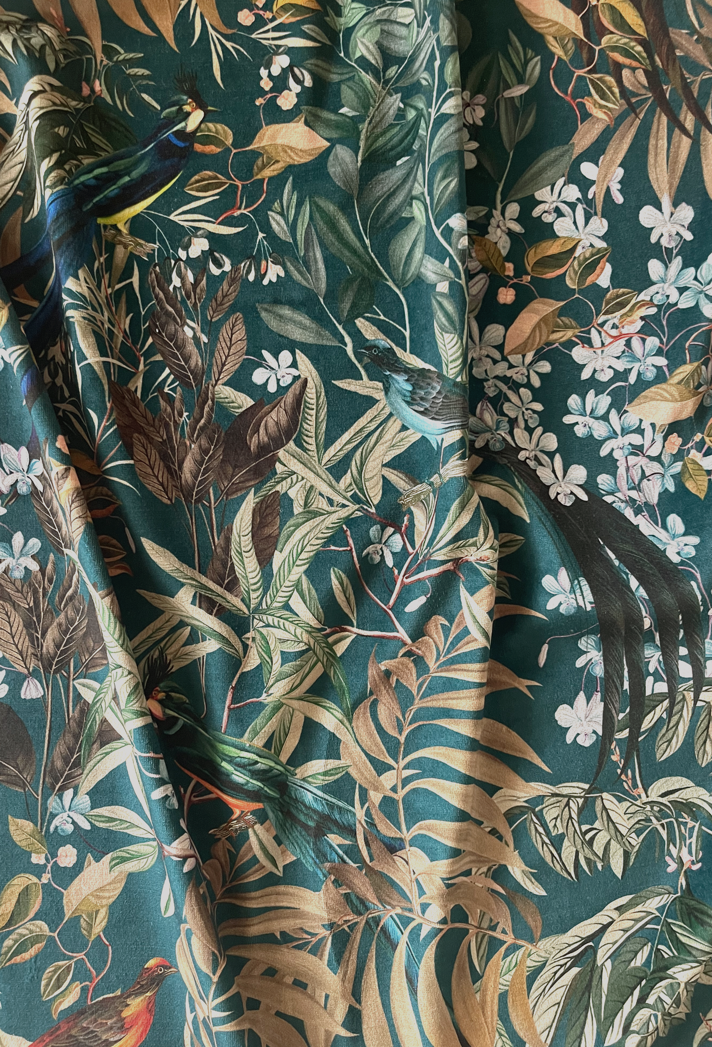 Resplendent Woods Velvet Fabric - Forest