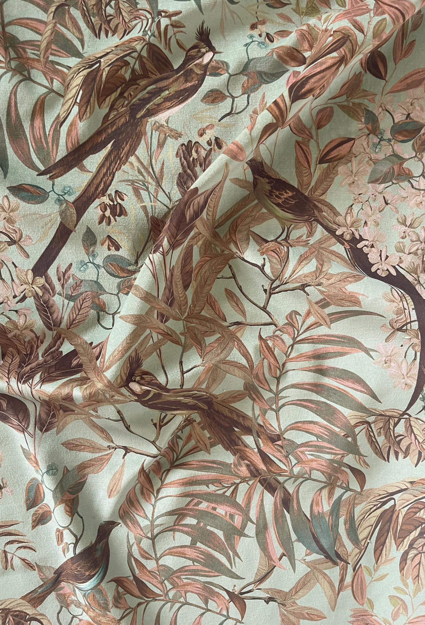 Resplendent Woods Velvet Fabric - Teal