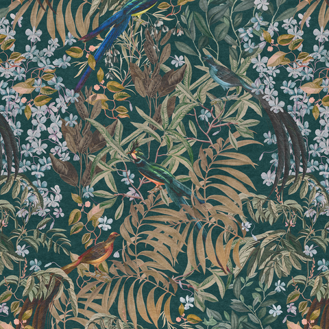 Deus ex Gardenia - Resplendent Woods Wallpaper in Forest