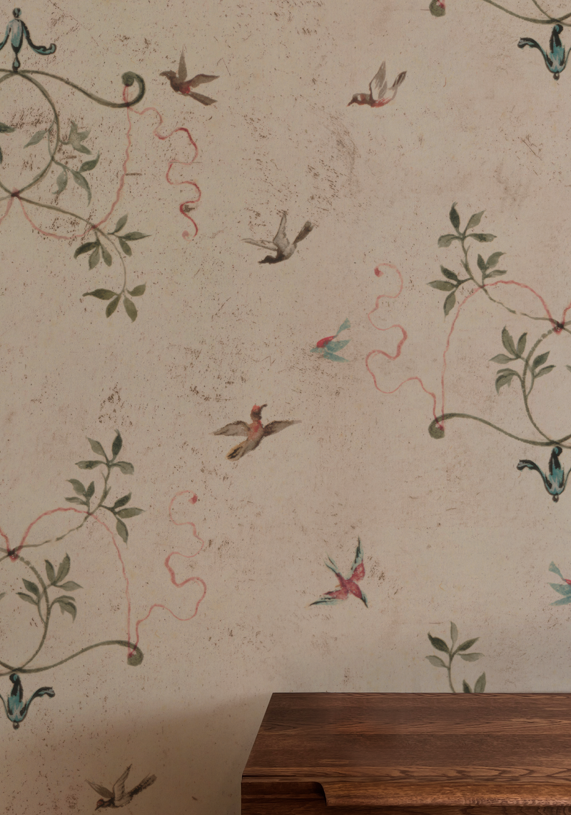 Birds at Play Wallpaper