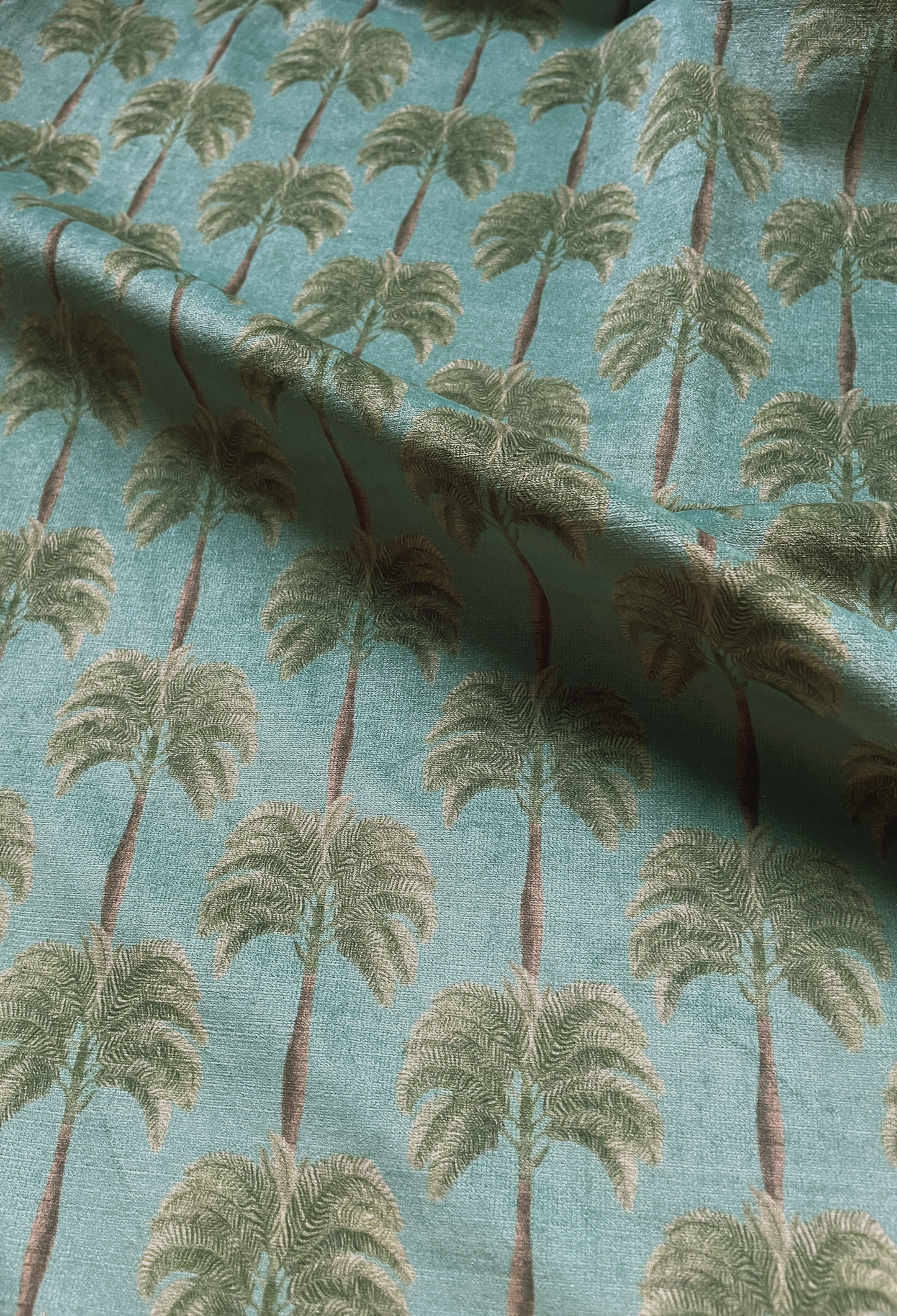 Little Palma Velvet Fabric - Bay