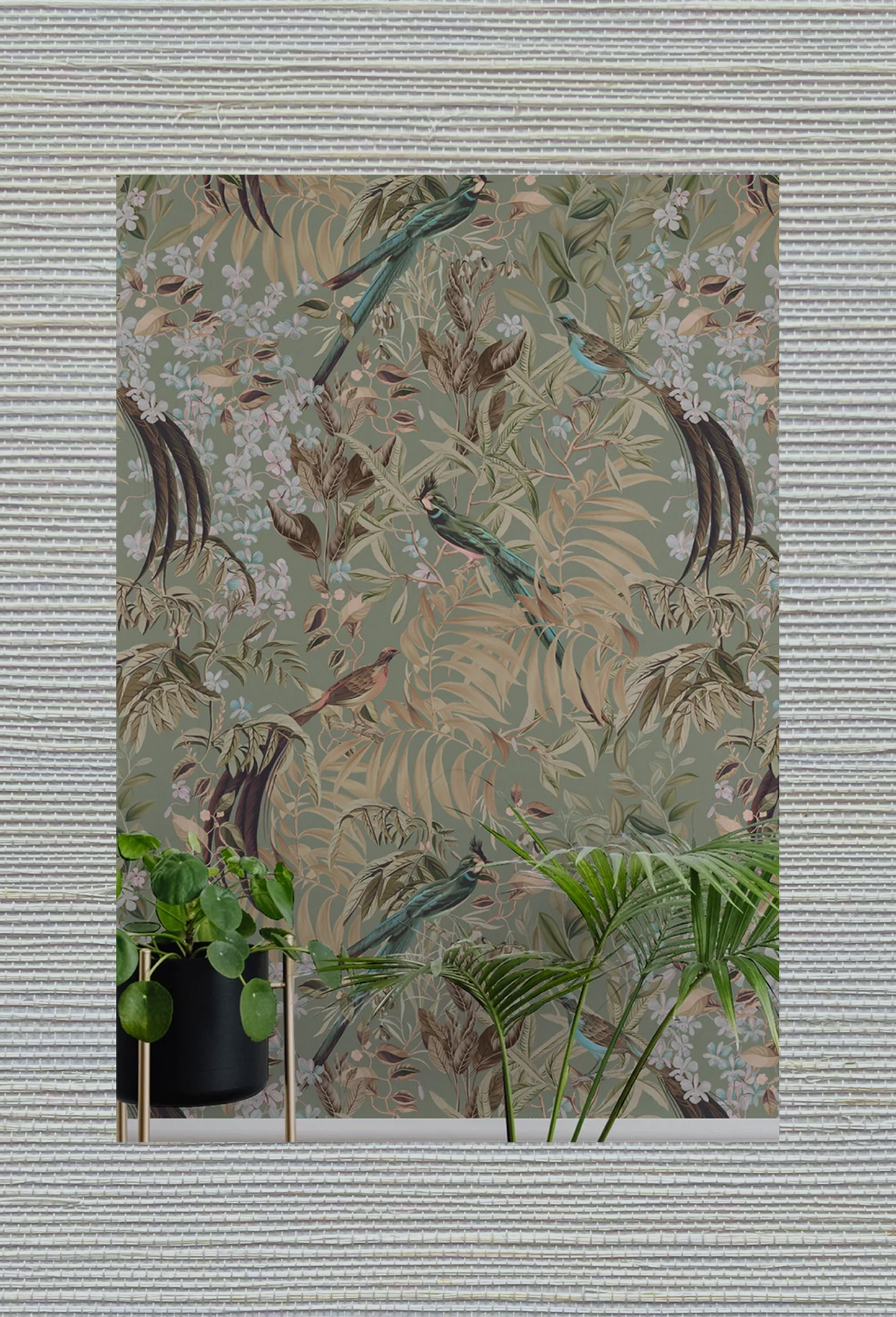Grasscloth Wallpaper - French Grey